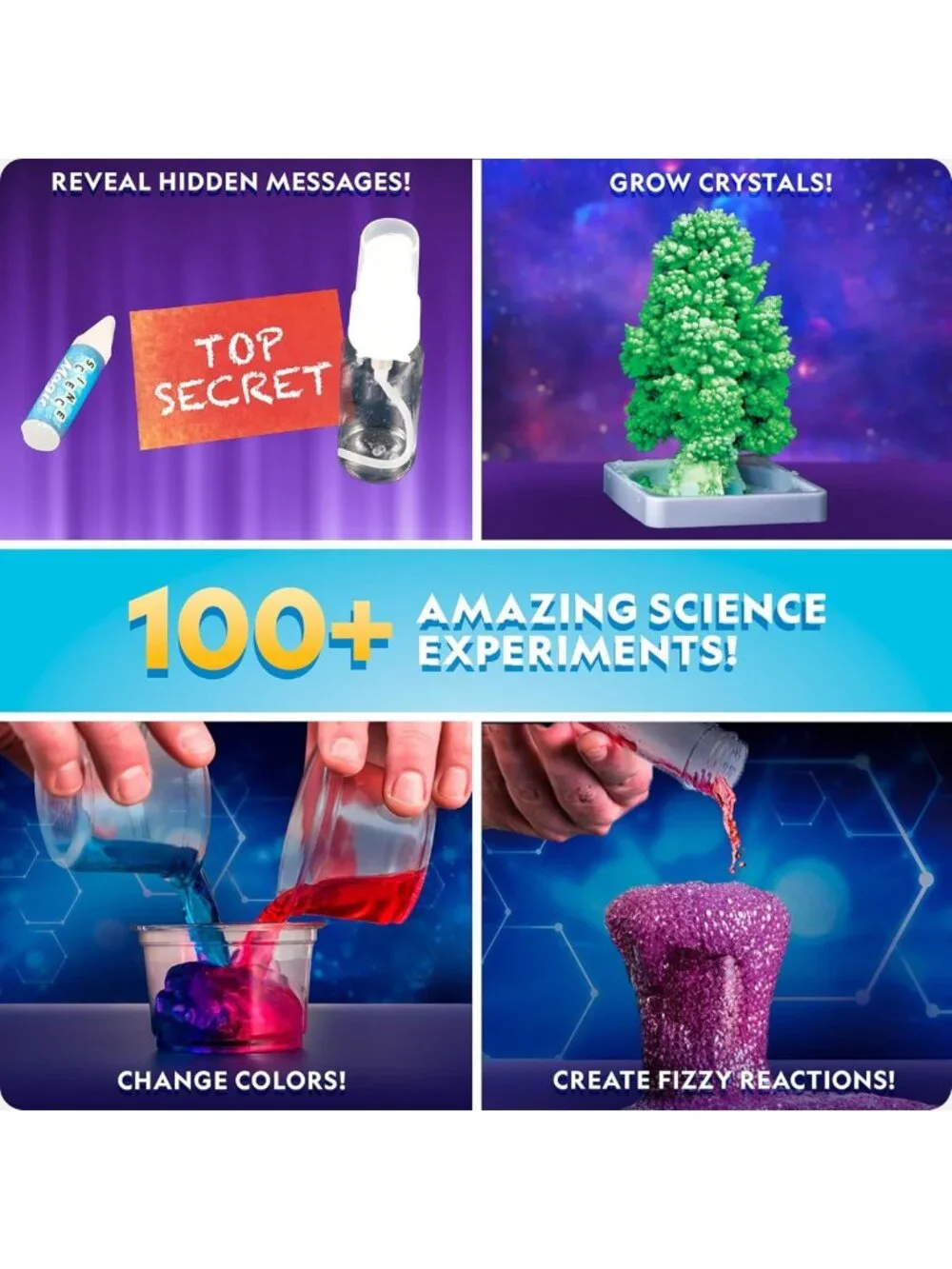 Ultimate Chemistry Set for Kids - 100+ Science Experiments, Crystal Growing